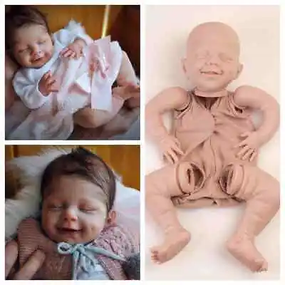 20  DIY Realistic Reborn Baby Doll Parts Unpainted Newborn Doll Kits Supplies • £19.11