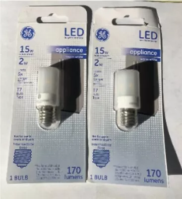 GE Appliance LED T7 Light Bulb 2W 170 Lumens Model LED2T7/E17-LT - Lot Of 2 New • $9.95