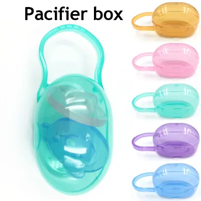 Protable Baby Soother Pacifier Dummy Storage Case Box Cover Holder Container New • $2.30