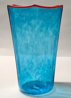 Striulli Alberto Vetri Arte Murano Italy Blown Glass Tumbler 6  Tall Vintage. • $38.25