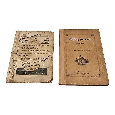 £8.08 • Buy Antique School Children Book Lot Danish 1890s Religious