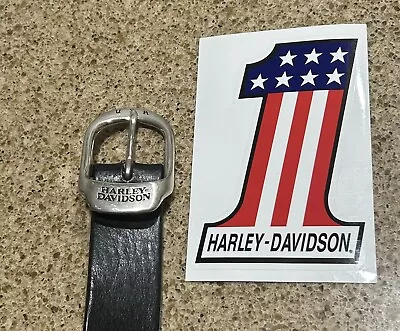 Harley Davidson USA Black Genuine Leather Belt 99542-99VM Size 36 • $19.99