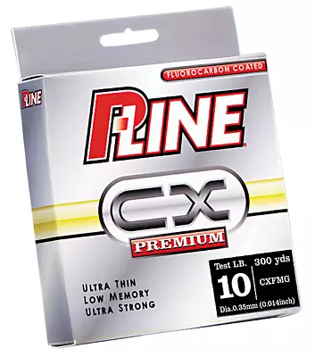 P-Line CX Premium Fluorocarbon-Coated 300 Yd CHOOSE COLOR • $10.99