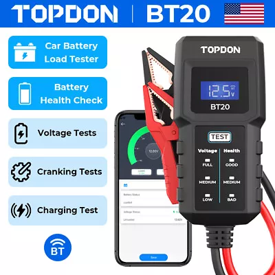 TOPDON BT20 Car Auto Battery Load Tester Battery Analyzer Mechanics Repair 12V • $18.99