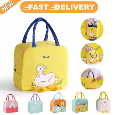 Thermal Insulated Lunch Bag Cool Bag Picnic Adult Kids Food Storage Lunch Box • £4.99
