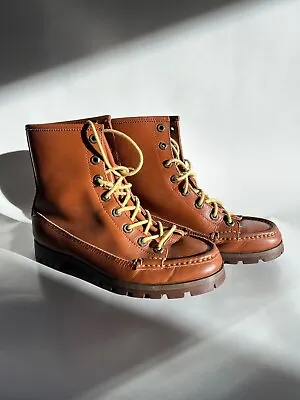 F-Troupe Brown Leather Hiking Boots 39 Excellent Cond. The Rambler Vintage Style • $80