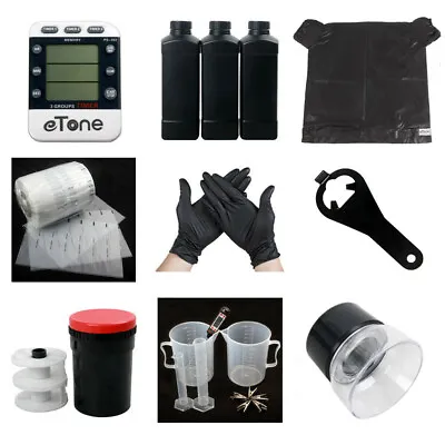 Darkroom Developing Equipment Kit With Tank For 120 135 35mm B&W Film Processing • £85.49