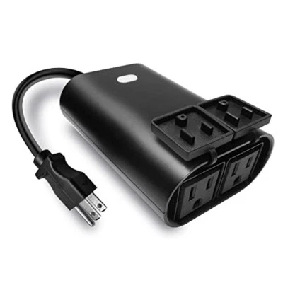 $55.38 • Buy Outdoor Z-Wave Plus On/Off Light And Appliance Plug, Two On/Off Smart Outlet