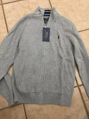 Boy's *~*POLO RALPH LAUREN*~*  Grey Zip Jumper      Size 14 16 NEW • $20