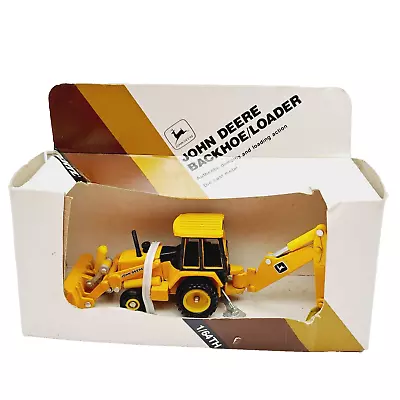 John Deere Back/Hoe Loader 1/64 Scale ERTL Die Cast Front And Back Bucket 5521 • £22.98