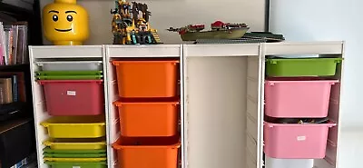 4 X Ikea Trofast Storage Unit - Includes Multi Colour Storage Boxes With Lids • $200