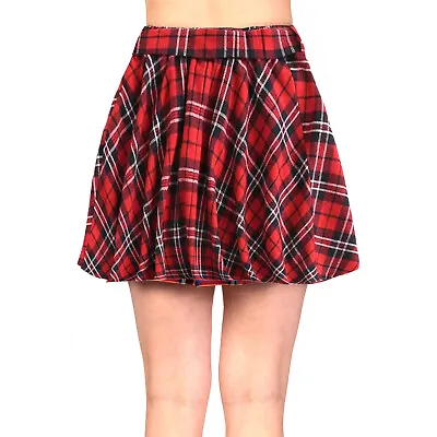 Girls Kids Women Ladies Skater Mini Skirt Flared High Waist Stretch School Skirt • £9.99