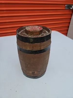 Vintage California Fig Wooden Barrel 8 .5  X 4  Inherited  • $7.99