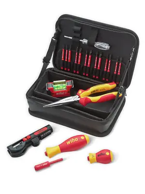 £189.99 • Buy Wiha 45418 21 Piece VDE Insulated Electrician Tool Set Kit In Case