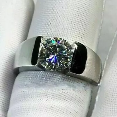 D/VVS1 6.00 Ct Moissanite Tension Setting Wedding Ring In 14K White Gold Over • $79.99