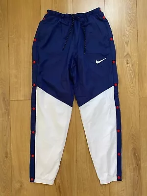 Nike Popper Breakaway Blue Nylon Pants Trackies Tracksuit Trouser Bottoms Small • £22.99