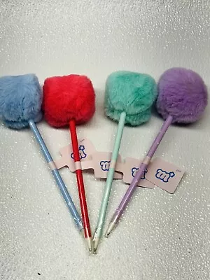 4 PCS Pom Pom Ballpoint Pen 4 Pack Fluffy Pen Cute Pens Fuzzy Pens School Office • $7.99