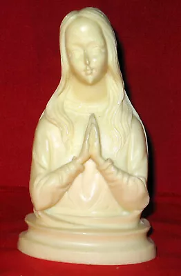 Vintage Praying Madonna  Alabaster Figurine -  A. Santini Sculpture ? • $4.95