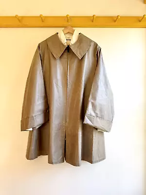 Vintage 90s State Of CLAUDE MONTANA Pleather Vinyl Raincoat Trench Coat Jacket • $238