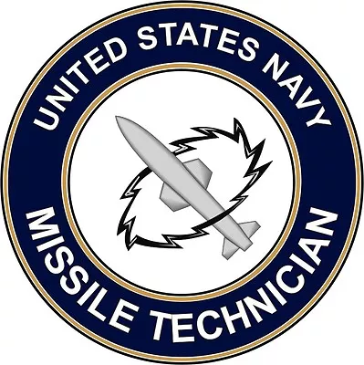 Navy Missile Technician MT 5.5  Die Cut Sticker 'Officially Licensed'  • $7.49