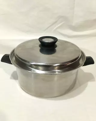 Vintage Vollrath Gourmet Multi-Ply Stainless Steel 5 Qt Stock Pot W/lid 304- USA • $44.95