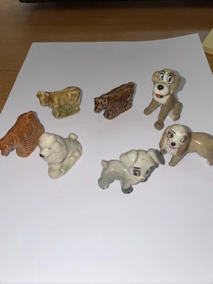 £7.99 • Buy Vintage Wade Whimsies Joblot X 7 Disney Dogs Animals. Collection Job Lot