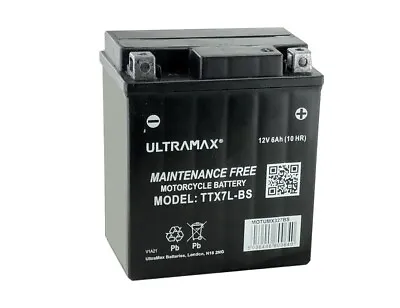 Ultramax Ttx7l-bs 12v 6ah 75 Cca For Motorcycle Motorbike Quad Bike Jet Ski • £122.50