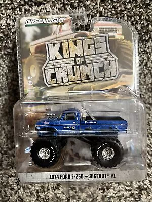 1:64 GREENLIGHT KINGS OF CRUNCH SERIES 4 1974 FORD F-250 BIGFOOT #1 66” Tire NEW • $13.99