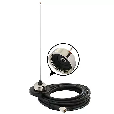 VHF 136-155MHz NMO Antenna Magnetic Mount VHF&MINI RG58 Cable For Mobile Radio • $23.90