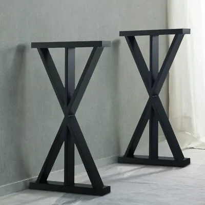 £55.95 • Buy 2 Metal Table Legs Furniture Feet Asterisk X Shape For Dining Table Desk Dresser