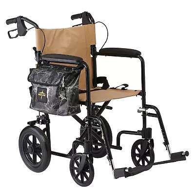 Wheelchair Transport Chair Portable Folding Lightweight Travel Fold And Go New ~ • $289.99
