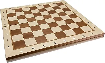 Folding Chess Board Tournament No.6 Sycamore Mahogany 54cm / 21in Inlaid • $99.63