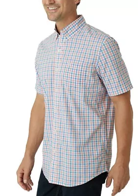 Chaps Men’s Short Sleeve Woven Easy Care Button Down Collar Shirt Size XXL H2 • $19.97