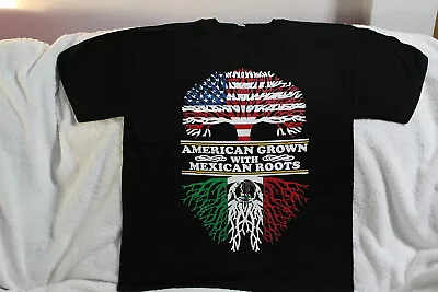 American Grown With Mexican Roots Mexico Patriotic Spanish T-shirt • $11.27