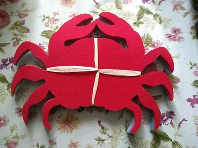 Laura Ashley 4 Felt Placemats Table Crabs Autumn Bnwt Xmas B & B Lobster Fishing • £22.99