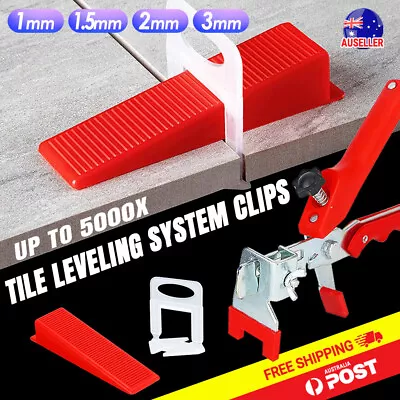 500-3000x Tile Leveling System Clips Levelling Spacer Tiling Tool Floor Wall AU • $14.99