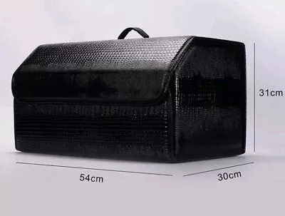 Car Storage Folding Box Faux Leather Crocodile Pattern Trunk Auto Organizer 1pc • $48