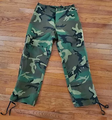 US Army Military Gore Tex Cold Weather Nylon Camo Trousers Pants Men's Size M • $34.99