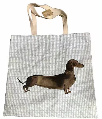 Milly Green Dachshund  Dog Cotton Tote Bag Designed In Britain • $21.46