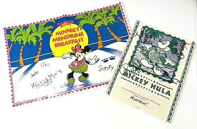 Polynesian Resort Mickey Hula Certificate Minnies Menehune Breakfast Place Mat • $9.95