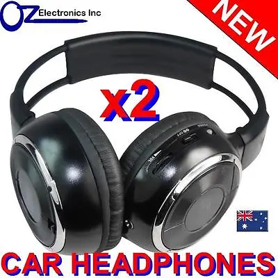 2x Headphones Wireless Car DVD Mitsubishi Outlander Xtrail Pathfinder Pajero NEW • $50.95