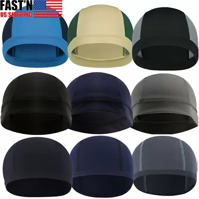 Skull Cap Head Wrap Beanie For Men Women Durag Dew Rag Helmet Liner Cycling Hat • $4.89