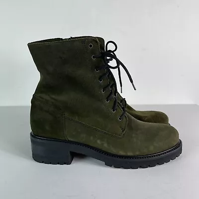 La Canadienne NWOB Women's Cara Waterproof Combat Boot Green Size 8.5 • $131.60