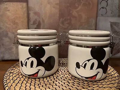 Mickey Mouse Disney Ceramic Jar Canister - Lock Lid - Zrike Brands - Small 5  H • $49.97