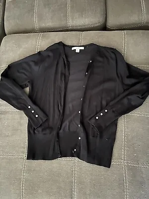 Merona Women's Black Long Sleeve Open Sweater Size M Medium • $8