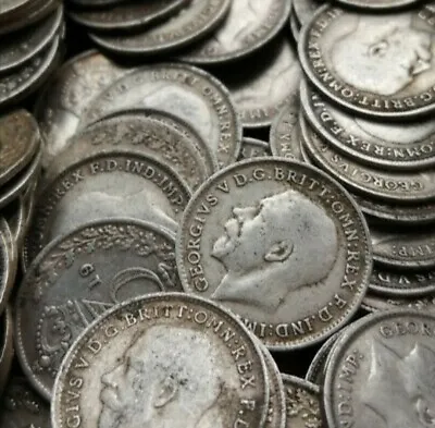 £9.90 • Buy Pre 1920 British Silver Coins - 3 Threepence  - 925 Sterling - Not Scrap 3d