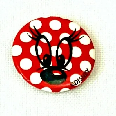 Disney Minnie Mouse Button Pin Pinback Polka Dot Eyes & Nose • $9.95