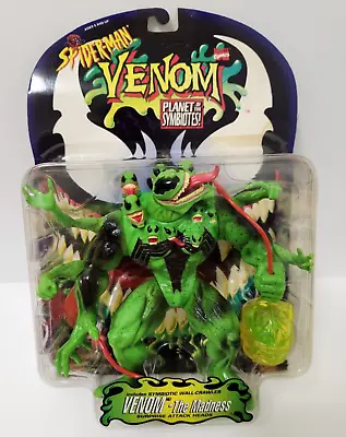 ToyBiz Spider-Man Planet Of The Symbiotes - Venom - The Madness NEW MOC Unused • $140