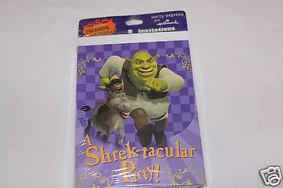 New In Package Shrek The Third  8 Invitations    Party Supplies   • $3