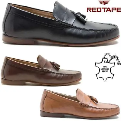 £29.95 • Buy Mens Leather Loafers Slip On Mocassins Designer Smart Formal Wedding Shoes Size